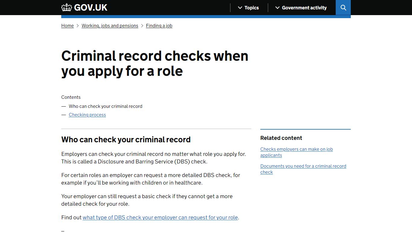 Criminal record checks when you apply for a role: Who can check your ...